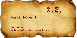 Kali Róbert névjegykártya
