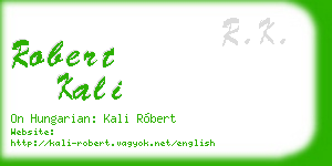robert kali business card