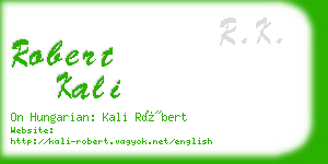 robert kali business card